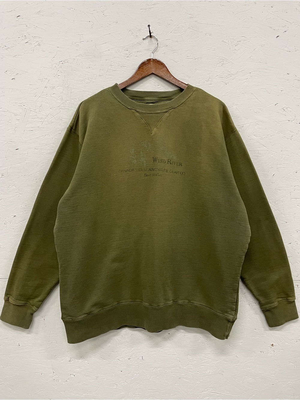 Vintage Wind River Sun Faded Crewneck Sweatshirt, Size XL, Green